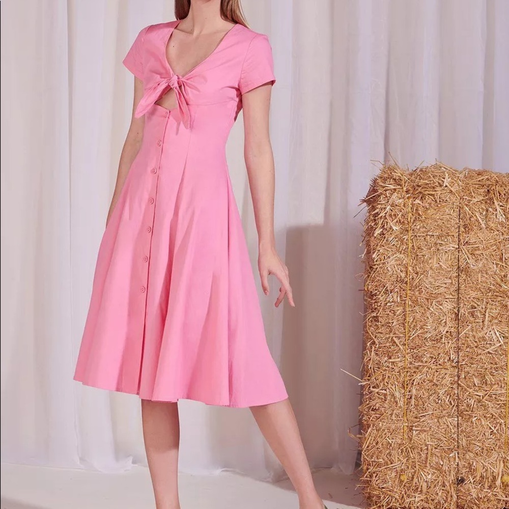 Staud Pink Alice Dress Size 8